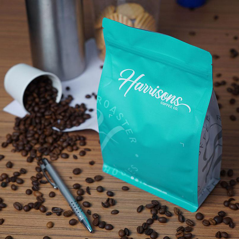 Coffee Side Gusset Zipper bag with Valve Alu Inside